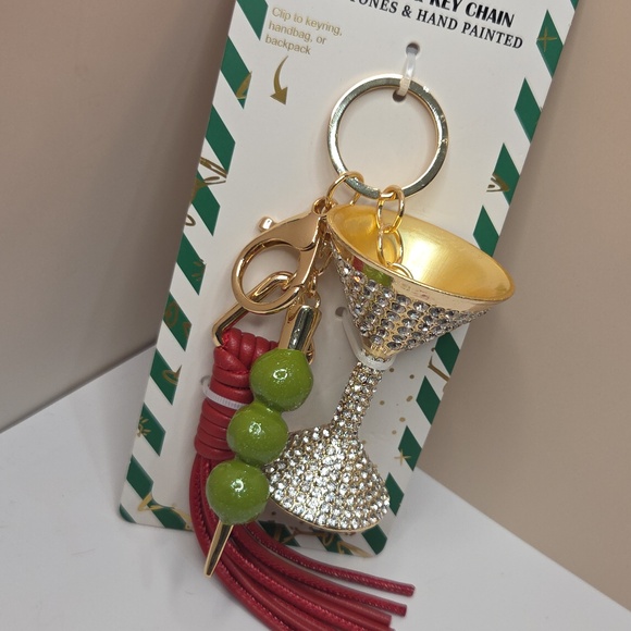 🫒🔹️ Piper K🔹️ Martini Olive Keychain Bag Charm - Picture 5 of 7